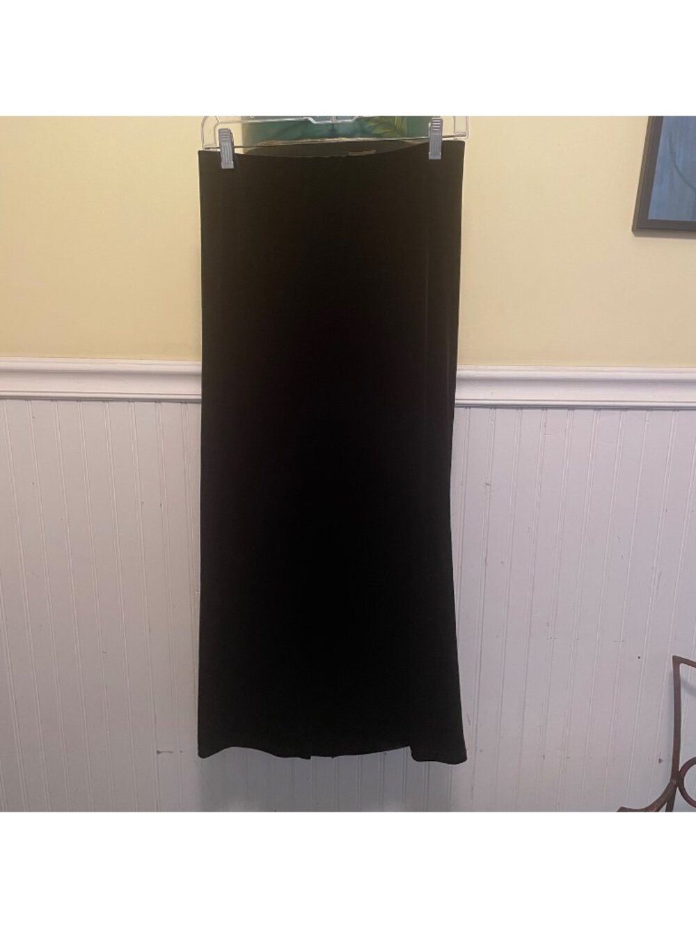 Jouly Vintage 90s  Velvet Long Maxi skirt stretch waist Made in USA Large